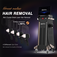 Charger l'image dans la galerie, 5 in 1 Interchangeable Spots Diode Laser Hair Removal Machine with Non Crystal Technology
